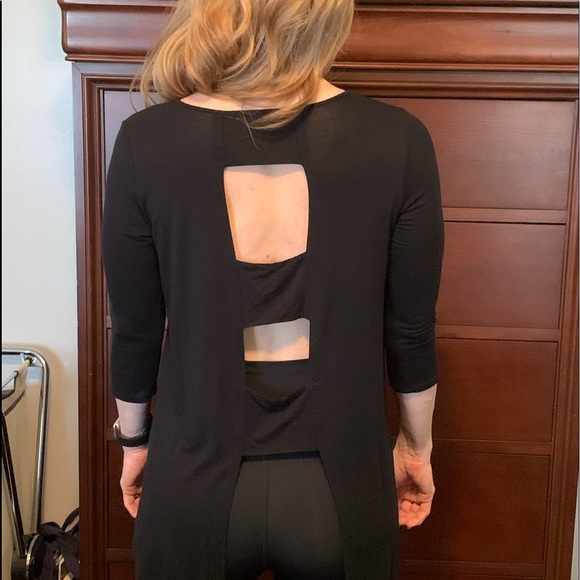 Cutout Back Swing Knit Top - Picture 2 of 2